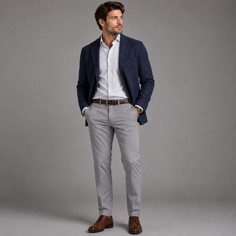 Fairlane men's Slim fit trouser chino gray pants size 31X30 NWT